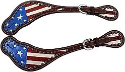 Tahoe Tack American Flag Leather Western Mens Spur Straps slide 2 of 3