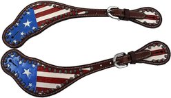 Tahoe Tack American Flag Leather Western Womens Spur Straps slide 2 of 3