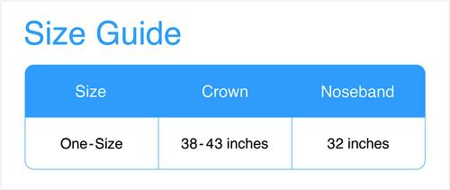 Show full view: Tahoe Tack Lightweight Padded Nylon Horse Tie Down Noseband, Full, Royal Blue slide 2 of 2