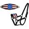 Show in main carousel: Tahoe Tack Patriotic Hand-Painted American Flag Crystals Bronc Horse Halter, Full  slide 1 of 3