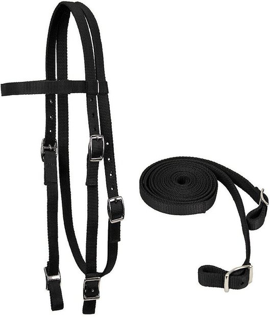 Redini Cavallo Tahoe Tack Testiera E Redini Tahoe Tack - Set Equitazione Western In Nylon Doppio Strato Per Trail Riding Redini Nylon Cavallo - Foto 9