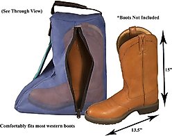 Tahoe Tack Triple Layer Padded Western Horse Boot Carry Bag, Black & Gold slide 2 of 4