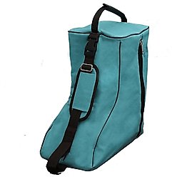 Tahoe Tack Triple Layer Padded Western Horse Boot Carry Bag, Sky Blue & Chocolate