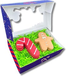 Tail Bangers Candy Cane Lane Peanut Butter & Honey Gift Box Crunchy Dog Treats
