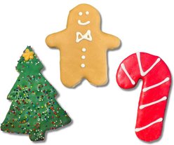Tail Bangers Christmas Spirit Peanut Butter & Honey Assorted Crunchy Dog Treats, 18 count
