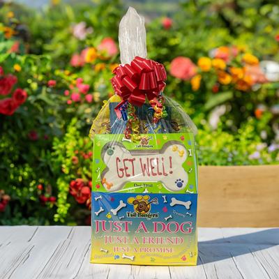 Show full view: Tail Bangers 'Get Well' Gift Basket Variety Pack Crunchy Dog Treats slide 3 of 11
