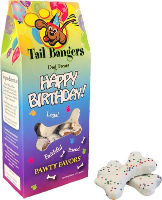 Show full view: Tail Bangers Happy Birthday Blue Bone & Birthday Caddy Peanut Butter & Honey Crunch Dog Treats, 2 count slide 3 of 9