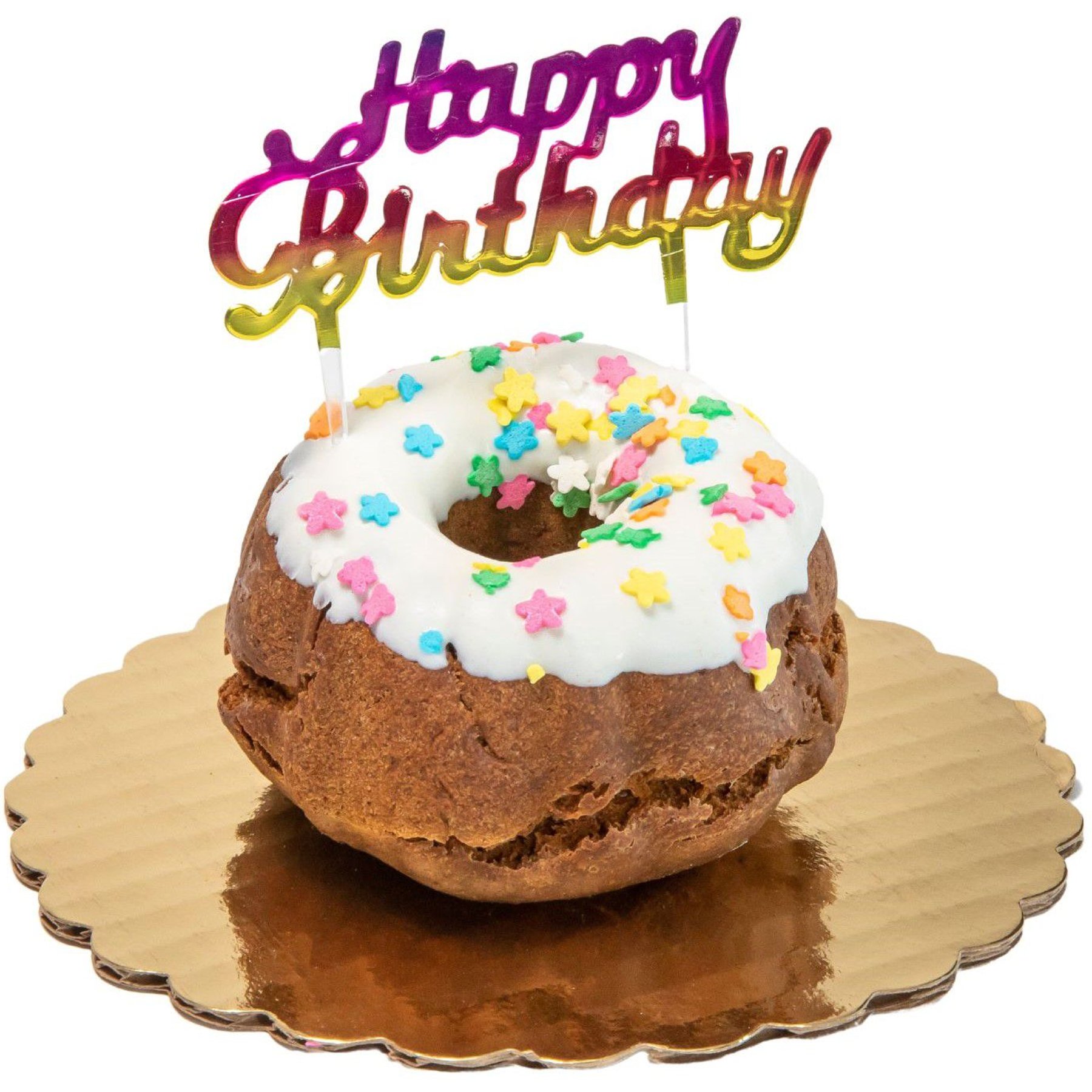 Tail Bangers 'Happy Birthday' Bundt Cake Peanut Butter & Honey Hard Baked Crunchy Dog Treats