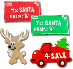 Tail Bangers Letters to Santa Peanut Butter & Honey Assorted Crunchy Dog Treats, 18 count