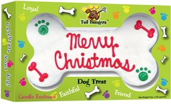 Tail Bangers Merry Christmas Bone Peanut Butter & Honey Crunchy Dog Treats