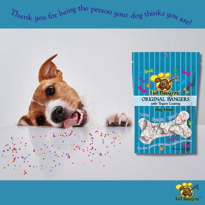 Show full view: Tail Bangers Original Bangers with Yogurt Coating Peanut Butter & Honey Crunchy Dog Treats, 8-oz bag slide 5 of 7