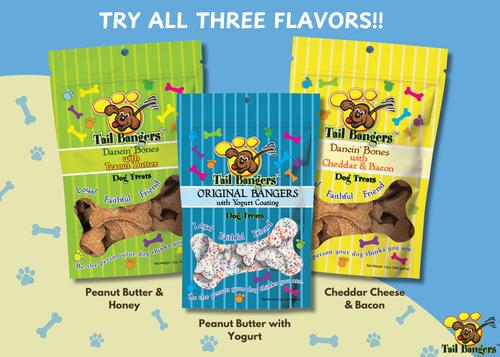 Show full view: Tail Bangers Valentine's Day Gift Pack Peanut Butter & Honey Crunchy Dog Treats, 3 count slide 9 of 9