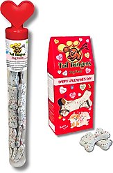 Tail Bangers Valentine's Day Tube & Valentine's Day Caddy Peanut Butter & Honey Crunchy Dog Treats, 2 count