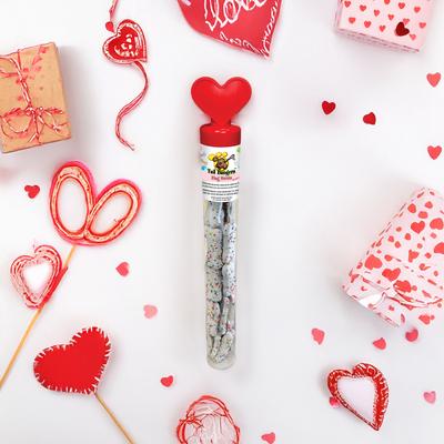 Show full view: Tail Bangers Valentine's Day Tube & Valentine's Day Caddy Peanut Butter & Honey Crunchy Dog Treats, 2 count slide 4 of 9