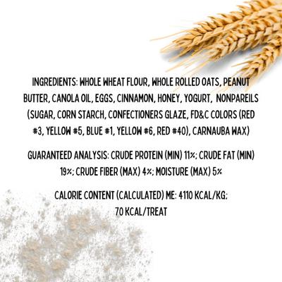 Show full view: Tail Bangers Valentine's Day Variety Pack Peanut Butter, Peanut Butter with Yogurt, Cheddar & Bacon Crunchy Dog Treats, 3 count slide 5 of 10