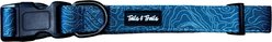 Tails & Trails Evergreen Trail Dog Collar, Teal, Small: 11-in neck,7/8-in wide