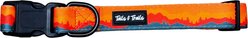 Tails & Trails Saharah Trail Dog Collar, Orange, Small: 11-in neck,7/8-in wide