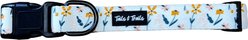 Tails & Trails Wildflower Trail Dog Collar, White, Large: 16-in neck, 1-in wide