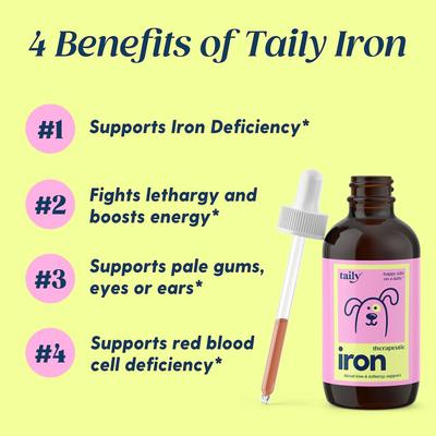 Show full view: Taily Bacon Flavored Liquid Iron Supplement for Dogs & Cats, 4-fl oz bottle slide 3 of 9