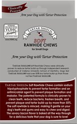 Tartar Shield Soft Rawhide Chews Daily Dental Dog Treat, Small, 12 count slide 2 of 7