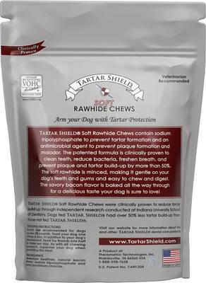 Show full view: Tartar Shield Soft Rawhide Chews Daily Dental Dog Treat, Small, 30 count slide 3 of 9