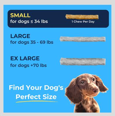 Show full view: Tartar Shield Soft Rawhide Chews Daily Dental Dog Treat, Small, 30 count slide 7 of 9