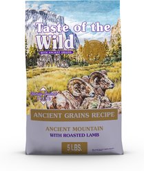 Taste of the Wild Ancient Mountain with Ancient Grains Dry Dog Food, 5-lb bag