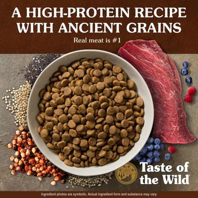 Show full view: Taste of the Wild Ancient Prairie with Ancient Grains Dry Dog Food, 5-lb bag slide 5 of 10