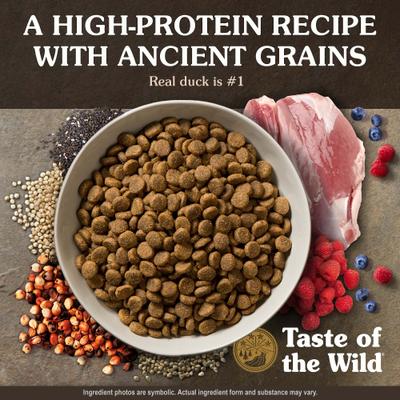 Show full view: Taste of the Wild Ancient Wetlands with Ancient Grains Dry Dog Food, 28-lb bag slide 5 of 10