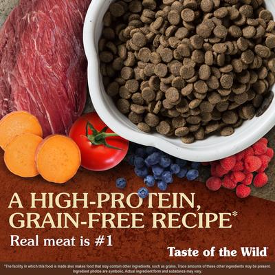 Show full view: Taste of the Wild High Prairie Grain-Free Dry Dog Food, 28-lb bag slide 5 of 10