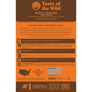 Taste of the Wild High Prairie Puppy Formula Grain-Free Dry Dog Food, 28-lb bag slide 2 of 7