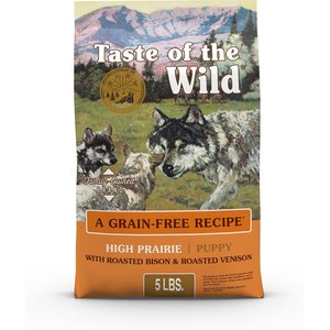 Taste of the Wild High Prairie Puppy Formula Grain-Free Dry Dog Food, 5-lb bag