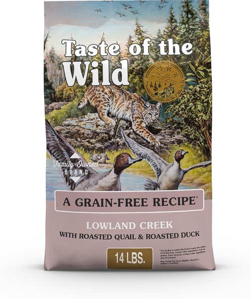 Taste Of The Wild Lowland Creek Feline Recipe with Roasted Quail & Roasted Duck