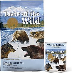 Taste of the Wild Pacific Stream Grain-Free Dry + Canned Dog Food