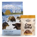 Taste of the Wild Pacific Stream Grain-Free Dry Food + American Journey Peanut Butter Recipe Grain-Free Oven Baked Crunchy Biscuit Dog Treats