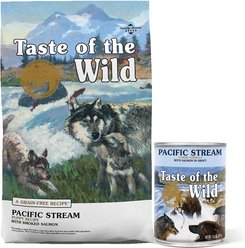 Taste of the Wild Pacific Stream Puppy Formula Grain-Free Dry + Canned Dog Food