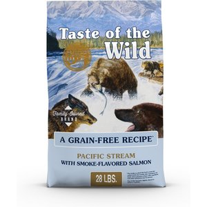 Taste of the Wild Pacific Stream Smoke-Flavored Salmon Grain-Free Dry Dog Food, 28-lb bag
