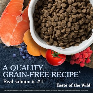 Taste of the Wild Pacific Stream Smoke-Flavored Salmon Grain-Free Dry Dog Food, 28-lb bag