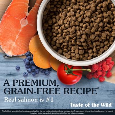 Show full view: Taste of the Wild Pacific Stream Smoke-Flavored Salmon Puppy Recipe Grain-Free Dry Dog Food, 14-lb bag slide 5 of 9
