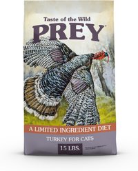 Taste of the Wild PREY Turkey Formula Limited Ingredient Recipe Dry Cat Food, 15-lb bag