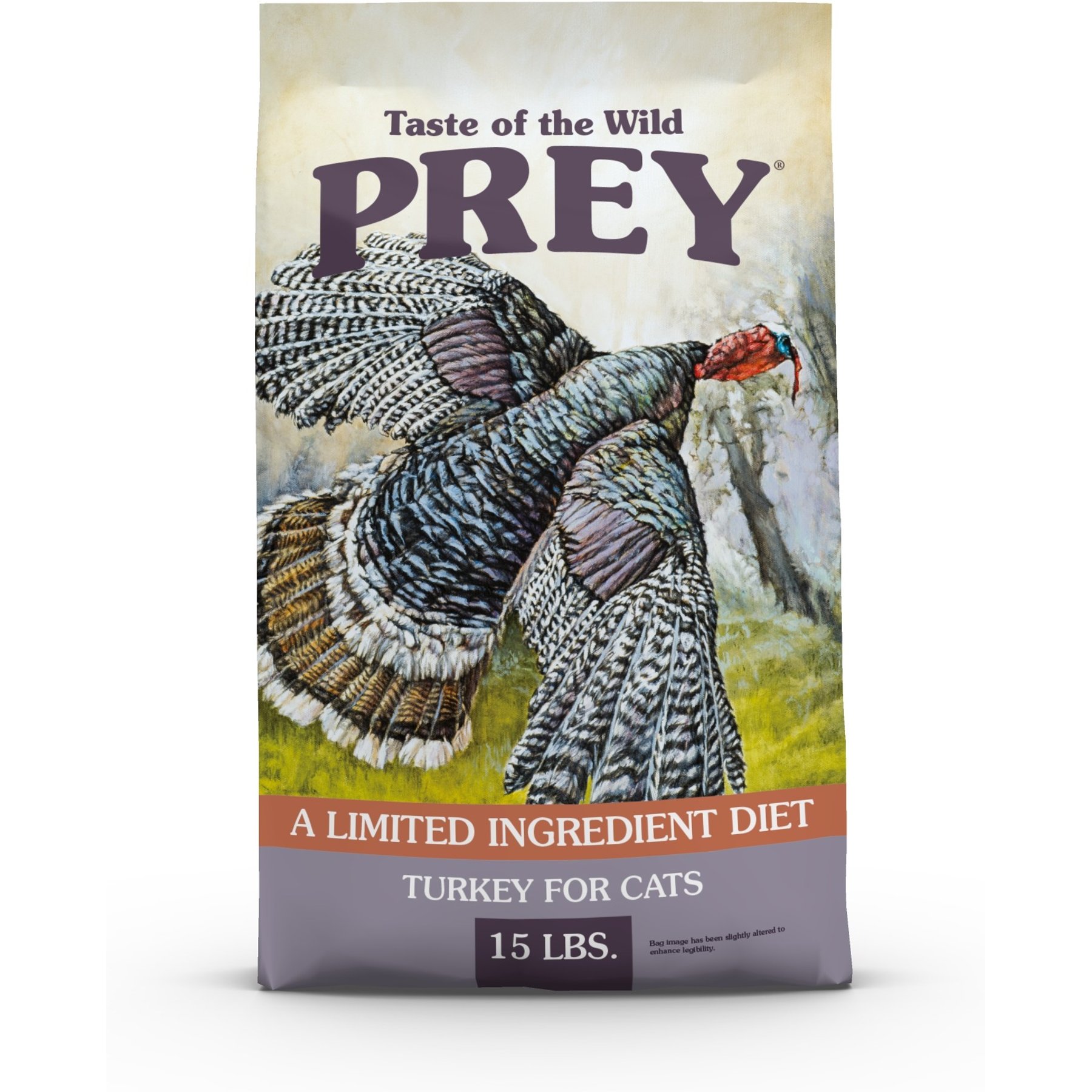 Taste of the Wild PREY Turkey Formula Limited Ingredient Recipe Dry Cat Food, 15-lb bag