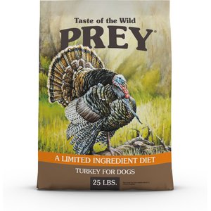 Taste of the Wild PREY Turkey Formula Limited Ingredient Recipe Dry Dog Food, 25-lb bag