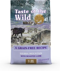 Taste of the Wild Sierra Mountain Grain-Free Dry Dog Food, 5-lb bag
