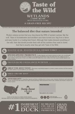 Show full view: Taste of the Wild Wetlands Grain-Free Dry + Canned Dog Food slide 3 of 8