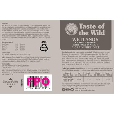 Show full view: Taste of the Wild Wetlands Grain-Free Dry + Canned Dog Food slide 6 of 8