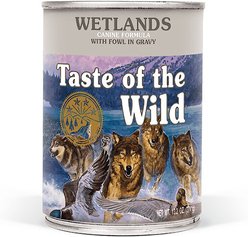 Taste of the Wild Wetlands Grain-Free Fowl in Gravy Canned Dog Food, 13.2-oz, case of 12