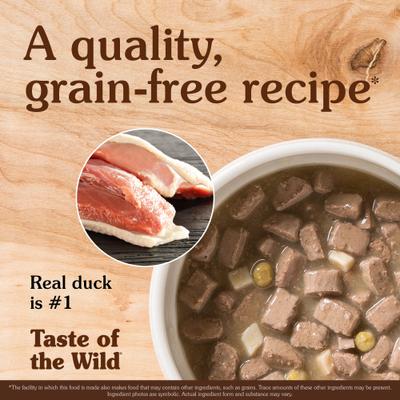 Show full view: Taste of the Wild Wetlands Grain-Free Fowl in Gravy Canned Dog Food, 13.2-oz, case of 12 slide 4 of 7