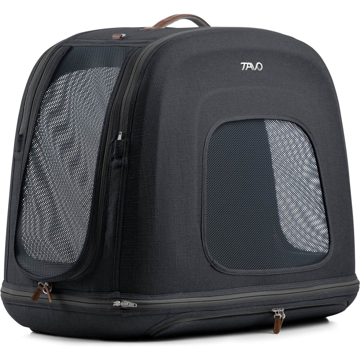 Tavo Pets Crispin Protection System Dog & Cat Kennel, Onyx, Small