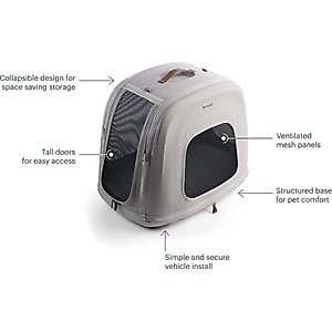 Tavo Pets Crispin Protection System Dog & Cat Kennel, Onyx, Small