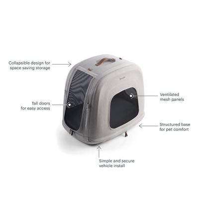 Show full view: Tavo Pets Crispin Protection System Dog & Cat Kennel, Onyx, Small slide 8 of 12